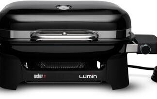 Weber Lumin Compact Portable Indoor Outdoor Electric Smoker Grill Black