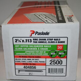 Paslode Strip Patio Nails, Galvanized, 2 3/8", Box/2500 404856 -