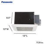 PANASONIC FV-0511VQ1 Ceiling Bathroom Fan, 50/80/110 Cfm Cfm, 4 in or 6 in Duct