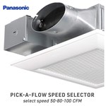 Panasonic FV-0510VSC1 WhisperValue DC Ventilation Fan Condensation Sensor Speed Selector Quiet