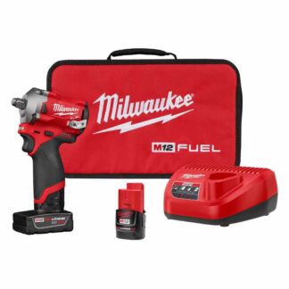 Milwaukee 2555-22 1/2" M12 Fuel Stubby Impact Wrench Kit