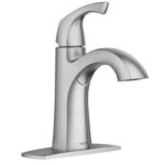 Moen Lindor Brushed Nickel Single Handle Bathroom Faucet 4 in.