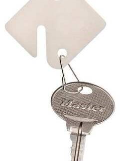 Master Lock 7117D Rectangle Key Tags Plastic Bag of 20 White