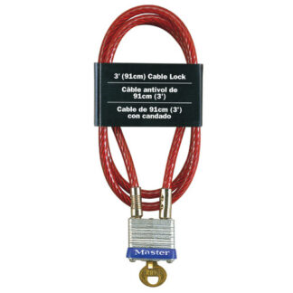 Master Lock 3/16 W X 36 L Steel 4-Pin Cylinder Locking Cable 1 Pk