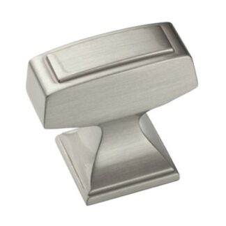 Amerock Mulholland 1-1/4 in (32 Mm) Length Satin Nickel Square Cabinet Knob