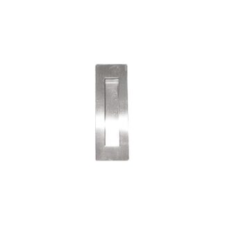 Inox Fhix06 Modern 1-5/8 X 4-3/4 Rectangular Flush Cup Pull for Sliding and Pocket Doors