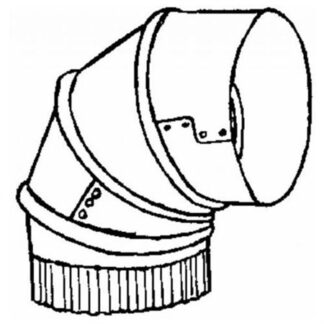 Imperial GV0291-C Stove Pipe Elbow 5 in Steel