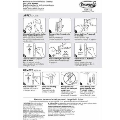 3M - Command Adhesive Hooks & Fasteners, Large