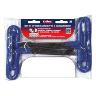 Eklind 55168 8-Piece Metric T-Handle Hex Key Set 2mm to 10mm 6-Inch