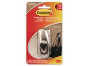 Command Decorative Metal Hook Fc12-Bn-C, Medium Brushed Nickel Medium