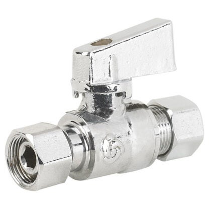 Aqua-Dynamic | Straight Stop Valve - 3/8" X 3/8" - Chrome