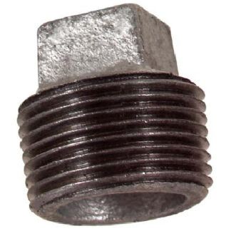 Galvanized Pipe Fitting with Aqua-Dynamic Iron Stopper, Male Thread, 1