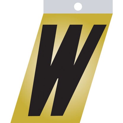 Klassen | Self-Adhesive Metal Letter - W - 2-in - Black