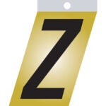 Klassen | Self-Adhesive Metal Letter - Z - 2-in - Black