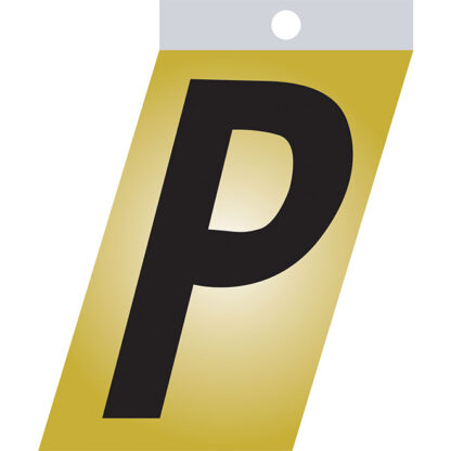 Klassen | Self-Adhesive Metal Letter P - 3-in - Black