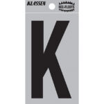 Klassen | Ree-Flects Reflective Letter K - 2-in - Vinyl - Black and Silver