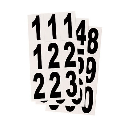 Klassen | Brand Self-Adhesive Numbers - Reflective - 3-in - Black and White - Vinyl - 27-Pack