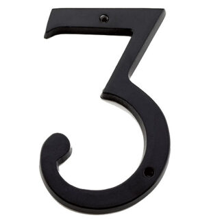 Taymor | Classic Number 3 - 6-in - Aluminum - Black