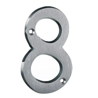 Taymor | Classic Number 8 - 4-in - Brushed Aluminum