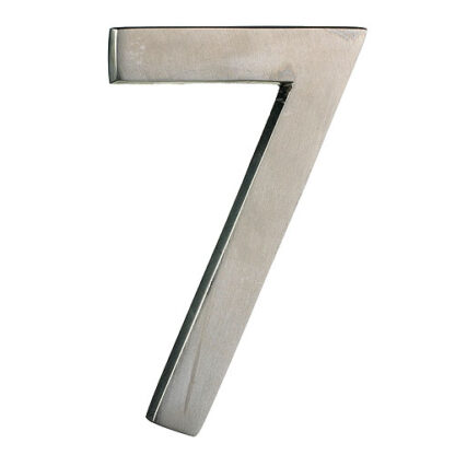 Taymor | Modern Number 7 - 4-in - Solid Brass - Satin Nickel