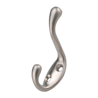 Onward | Double Wardrobe Hook - Brushed Nickel