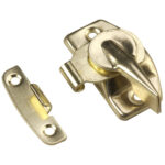 Onward | Sash Window Latch with Keeper - Cam Type Lock - Steel - Brass - 2 3/8-in L X 55/64-in H X 1 57/64-in W