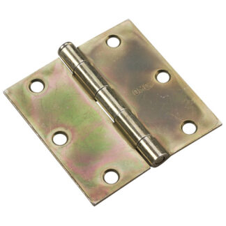 Onward | Square Full Mortise Butt Hinge - 3 1/2-in W X 3 1/2-in H - Loose Pin - Zinc