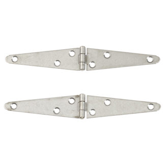 Onward | Light Duty Strap Hinge - 4-in H - Fixed Pin - Stainless Steel - 2 per Pack