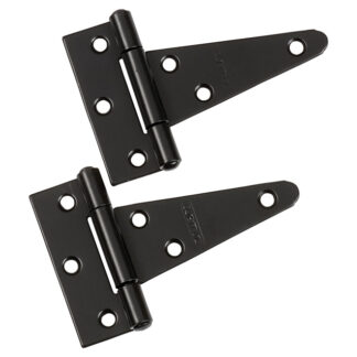 Onward | Heavy Duty T-Hinge - 4-in L X 3 7/16-in H - Fixed Pin - Black - 2 per Pack