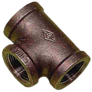 Aqua-Dynamic Galvanized Iron T-Fitting - Black - 1-in