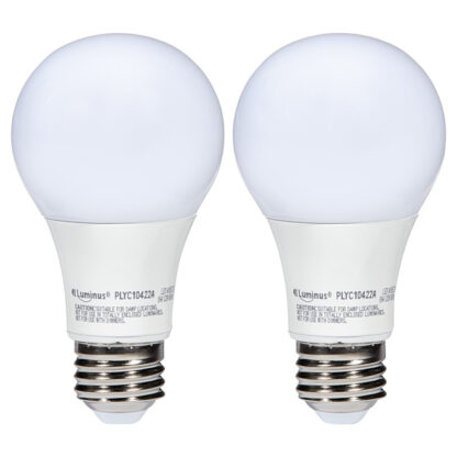 Luminus A19 6-Watt LED Light Bulb - Non-Dimmable - White 2/Pack PLYC10422A