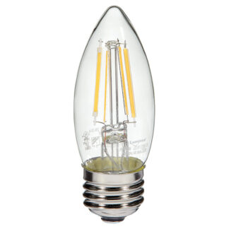 Luminus LED Filament Light Bulb, 4W/B11-E26, Warm White PLF6112M