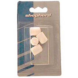 Shepherd 9107 4 Count .75 in. White Plastic Leg Tips