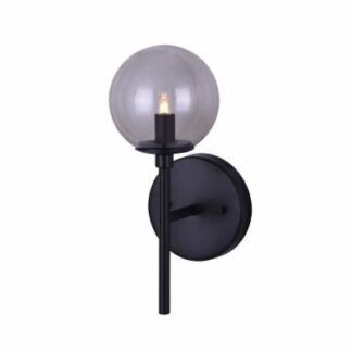 Canarm IWF741A019 Atlas 11" Tall Wall Sconce Black Indoor Lighting Wall Sconces