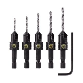 Snappy Quick-Change 5-Pc. Countersink Drill Bit Set