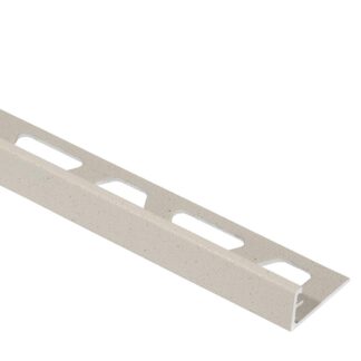 Schluter Schiene Ivory Textured Color-Coated Aluminum 3/8 in. X 8 Ft. 2-1/2 in. Metal Tile Edging Trim