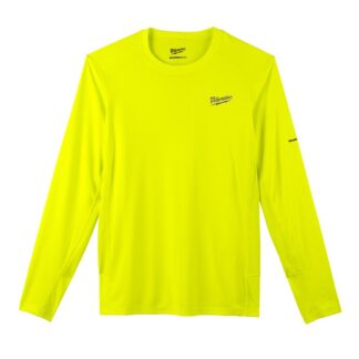 Milwaukee 415HV-L Men S Large Hi-Vis GEN II Workshin Light Weight Performance Long-Sleeve T-Shirt