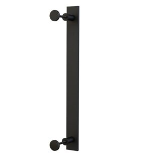 Richelieu 246207021BC 11-3/4 Inch Center to Center Rectangular Barn Door Pull Black Hardware Accessories and Parts Barn Door Hardware Components Door