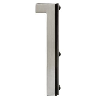 5 in. Satin Nickel LED Backlit House Number 1