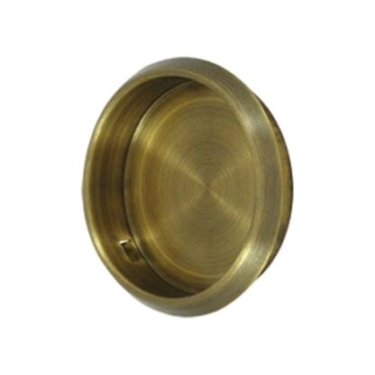 Deltana FP221RU5 Flush Pull; Round; 2-1/8 Diameter; Antique Brass Finish