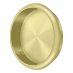 Deltana FP221RU3 Flush Pull; Round; 2-1/8 Diameter; Bright Brass Finish