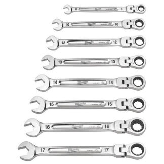 Milwaukee 48-22-9529 7-Piece Metric Flex Head Ratcheting Combination Wrench Set