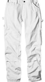 Dickies Men's Relaxed Fit Double Knee Carpenter Painter's Pants - White Size 36 X 34 (2053)