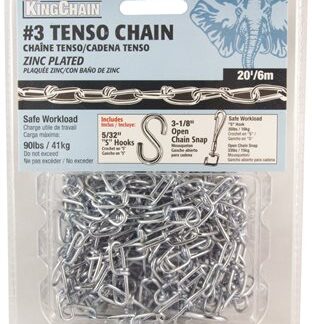 Tenso Chain, Zinc, 3/0 X 100 Ft.