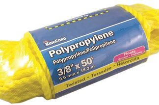 Corde Torsadée En Polypropylène KingCord, Tout Usage, Jaune, 3/8 Po X 50 Pi