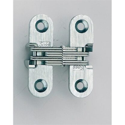 Soss 203 Pair of 1-3/4 " High Invisible Hinges for Light Duty Satin Chrome Cabinet Hinges Inset Hinges Invisible Hinges