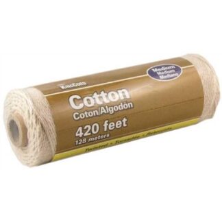 KingCord 2466515 1/32 in. X 420 Ft. Natural Twisted Cotton Twine, 6 Ft. Spool