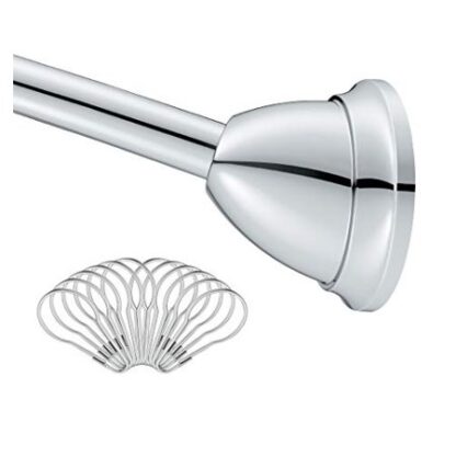 Moen Mdn2170ch MAGNETIX 60-in Curved Adjustable Single Shower Curtain Rod Chrome