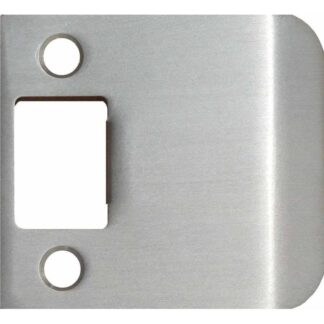 DON-JO EL-125 2-1/4" X 2-1/2" Extended Lip Strike Plate Satin Nickel Hardware Accessories and Parts Door Hardware Parts Strike Plates