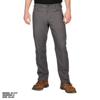 Milwaukee Men's 30 in. X 30 in. Gray Cotton/Polyester/Spandex Flex Work Pants with 6 Pockets